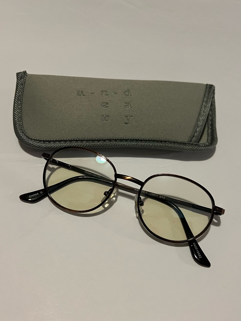 a new day Blue light Round Framed Glasses